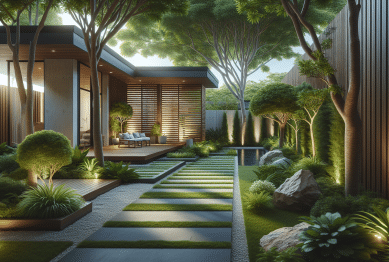 low maintenance modern garden